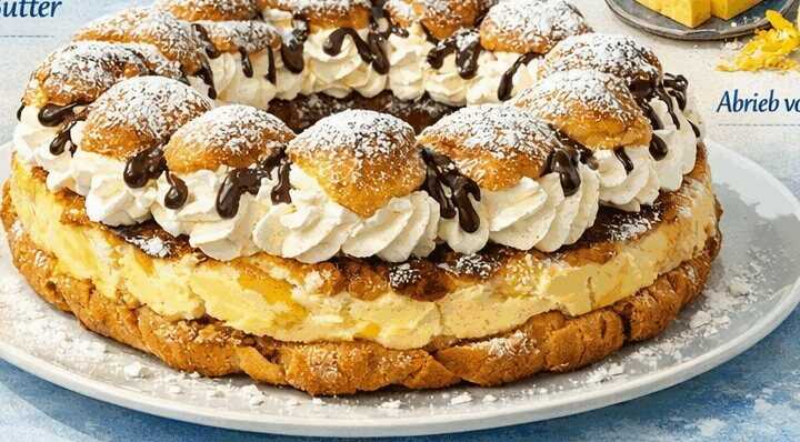 Entdecke das himmlische Windbeutelkuchen-Rezept: So cremig, dass es auf der Zunge zergeht!