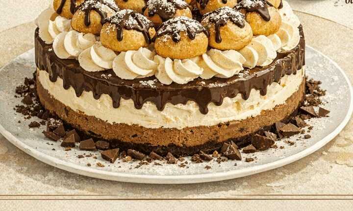 Entdecke das ultimative Rezept: Eine unwiderstehliche Sahnetorte mit Mini-Windbeuteln!