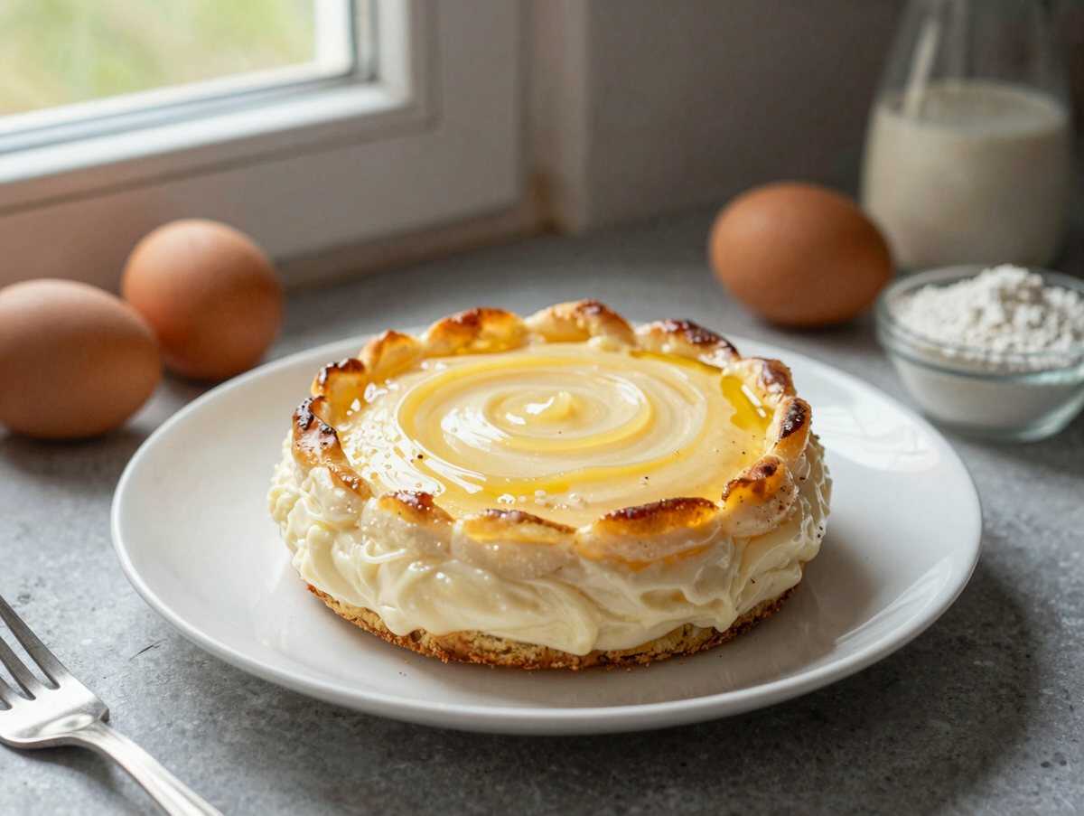 Entdecke das ultraschnelle 3-Minuten Käsekuchen-Rezept! – während der Zubereitung