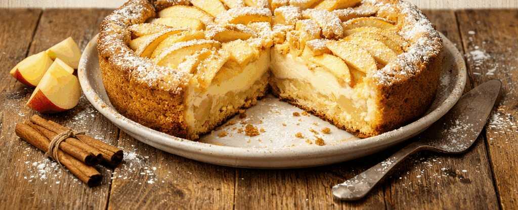 Apfelkuchen-Rezept mit Vanillepudding