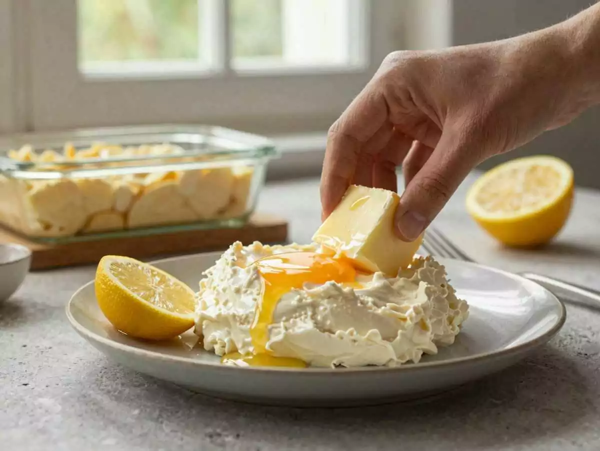 Entdecke das unwiderstehliche Blitz-Käse-Quark-Tortenrezept! – während der Zubereitung