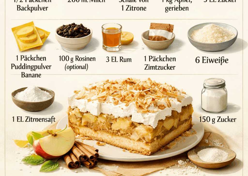 Apfelkuchen mit Baiser
