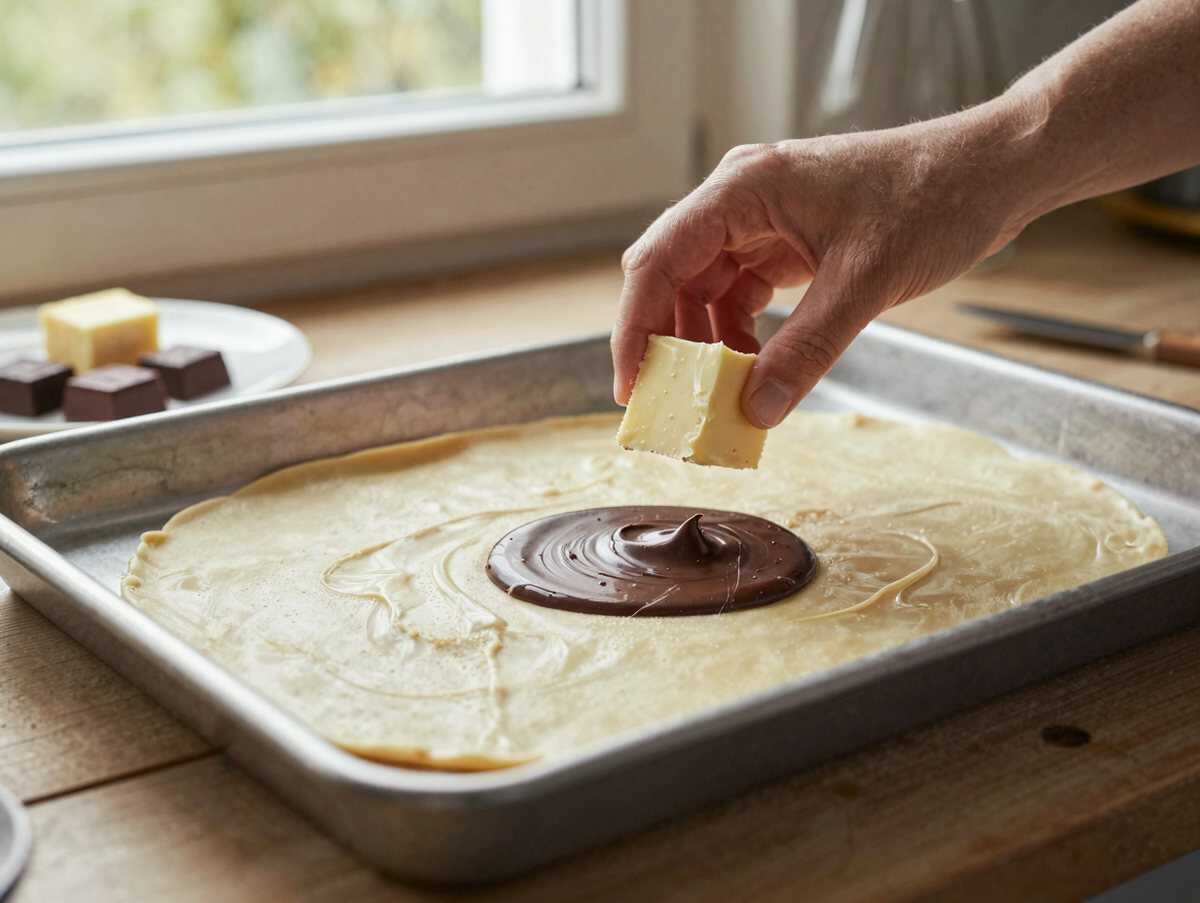 Entdecke das unwiderstehliche Rezept der köstlichen Sacher-Würfel! – während der Zubereitung