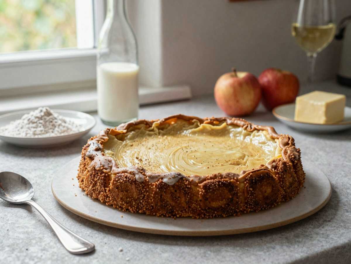 Entdecke das unwiderstehliche Rezept für Apfel-Walnuss-Kuchen! – während der Zubereitung