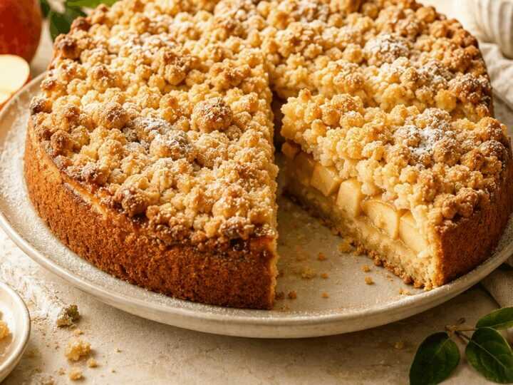 Entdecke das unwiderstehliche Rezept für Apfel-Streuselkuchen!