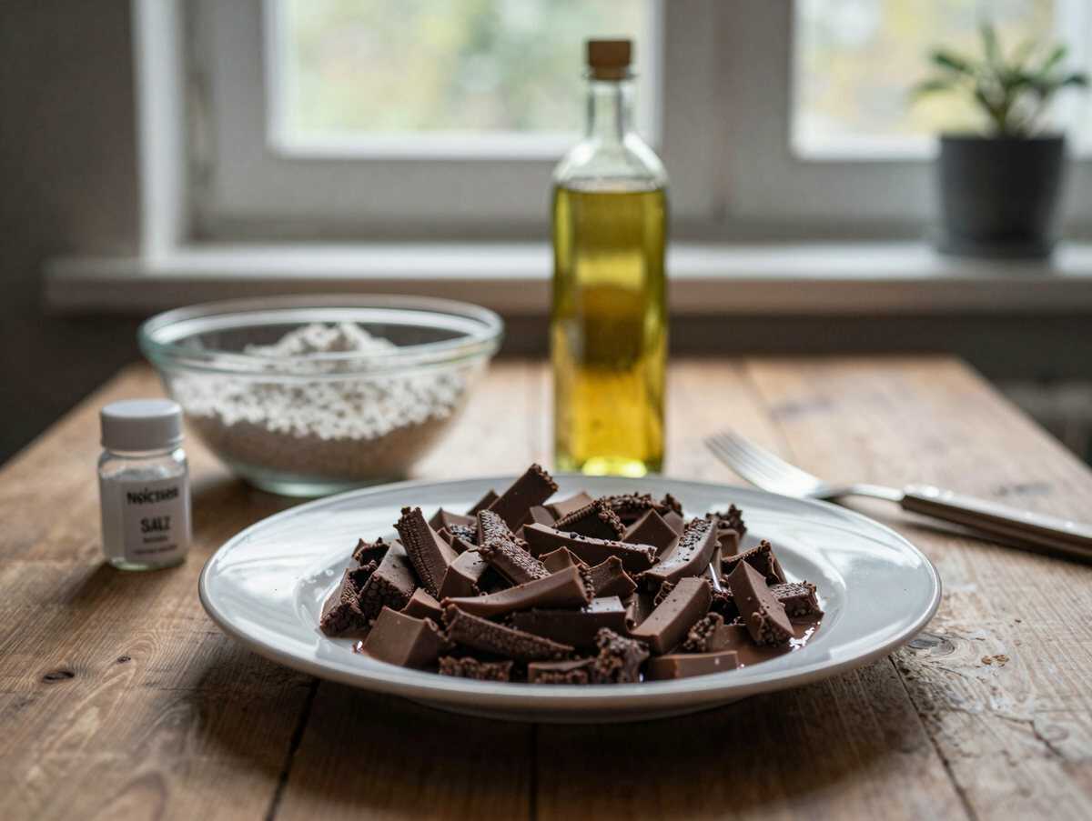 Entdecke das unwiderstehliche Rezept für den besten veganen Schokokuchen! – während der Zubereitung