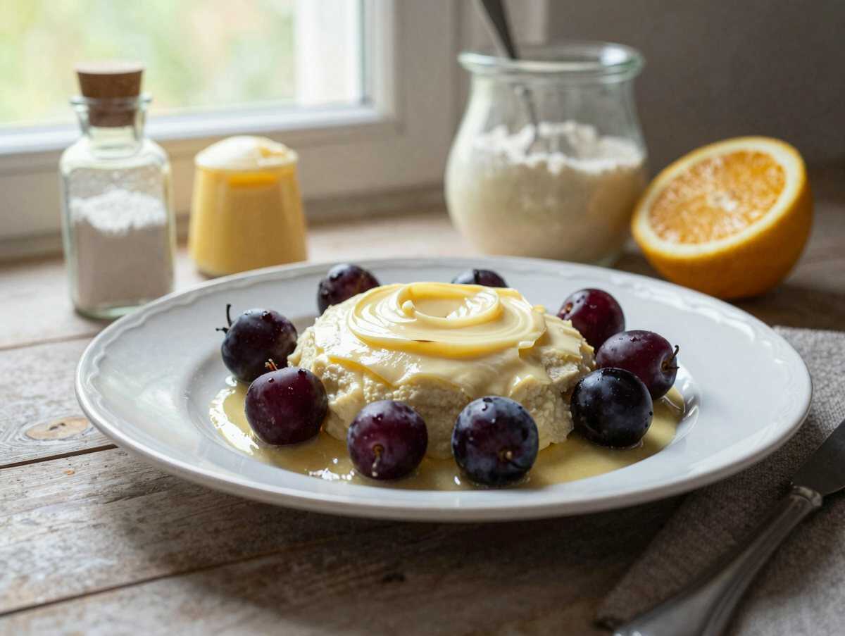 Entdecke das unwiderstehliche Rezept für den perfekten Pflaumen-Käsekuchen! – während der Zubereitung
