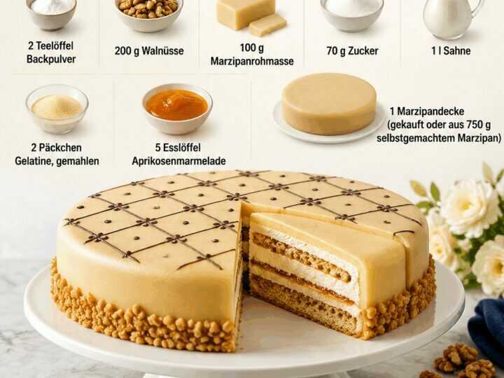 Entdecke das unwiderstehliche Rezept für die klassische Lübecker Marzipantorte!