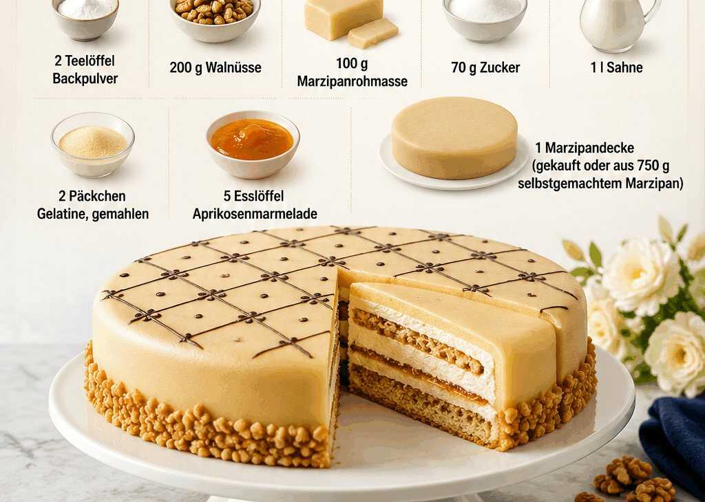 Klassische Lübecker Marzipantorte