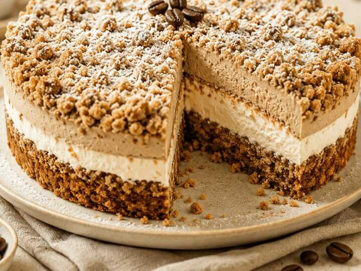 Entdecke das unwiderstehliche Rezept für die perfekte Cappuccino-Streuseltorte!