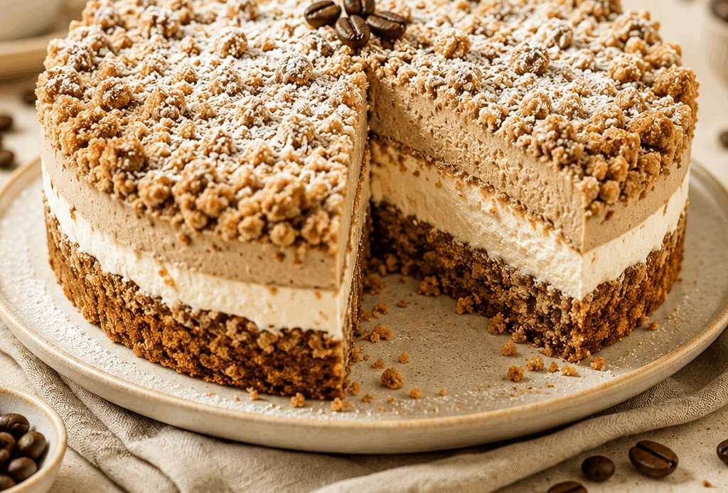 Entdecke das unwiderstehliche Rezept für die perfekte Cappuccino-Streuseltorte!