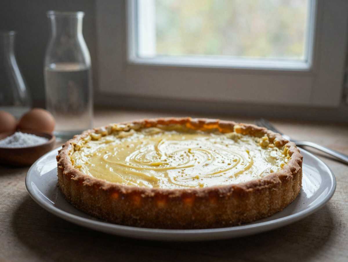 Entdecke das unwiderstehliche Rezept für die perfekte Käsesahne-Torte! – während der Zubereitung