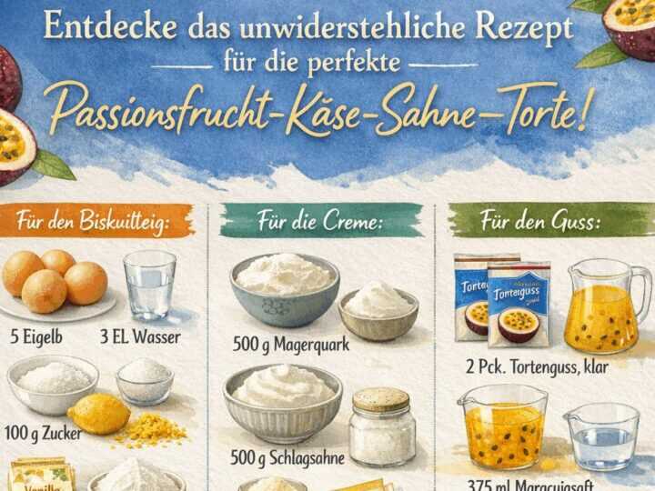 Entdecke das unwiderstehliche Rezept für die perfekte Passionsfrucht-Käse-Sahne-Torte!
