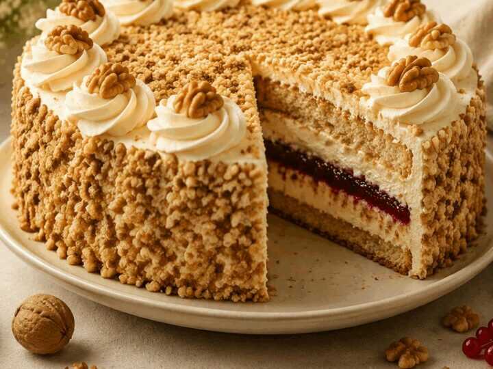 Entdecke das unwiderstehliche Rezept für die perfekte Walnuss-Marzipan-Torte!