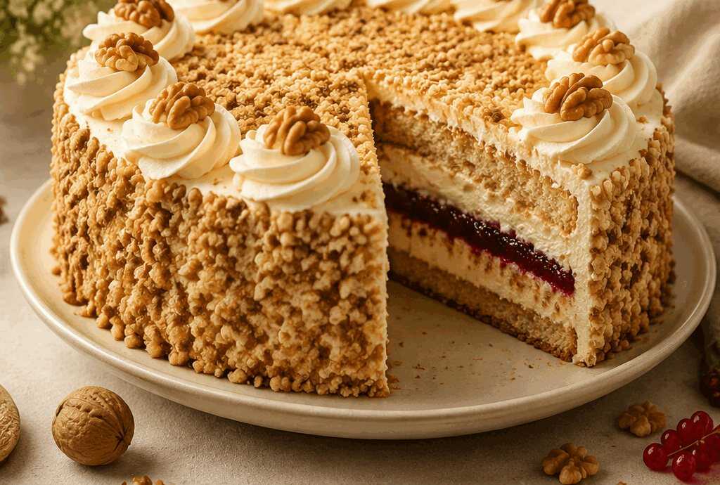 Entdecke das unwiderstehliche Rezept für die perfekte Walnuss-Marzipan-Torte!