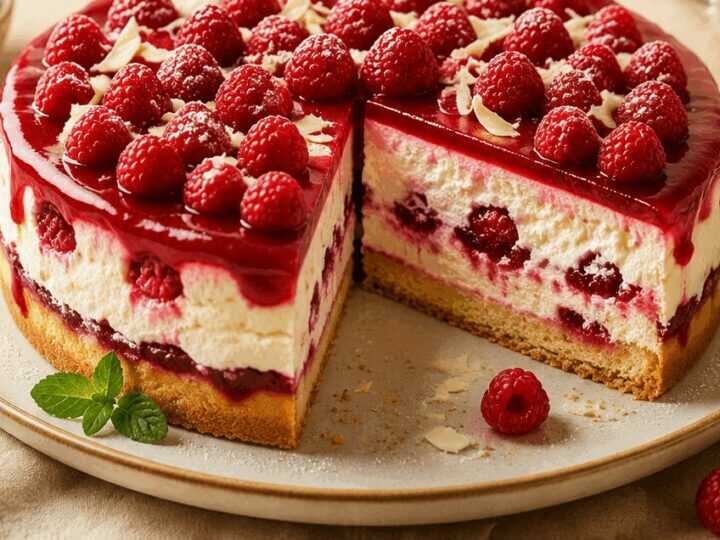 Entdecke das unwiderstehliche Rezept für eine Himbeer-Mascarpone-Torte!