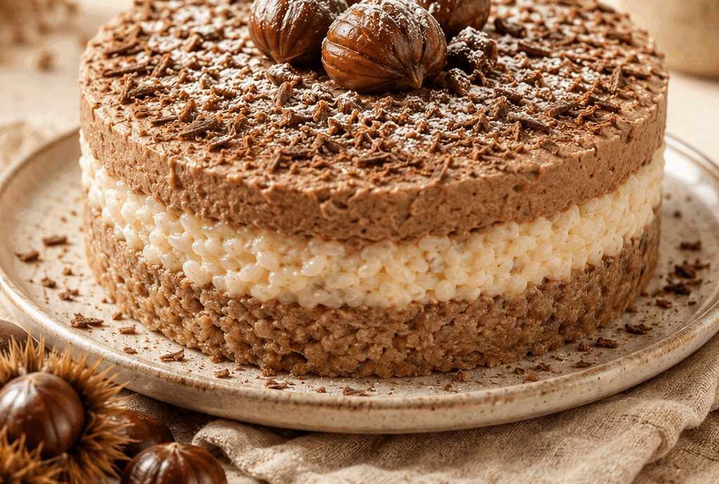 Entdecke das unwiderstehliche Rezept für eine köstliche Kastanien-Reistorte!