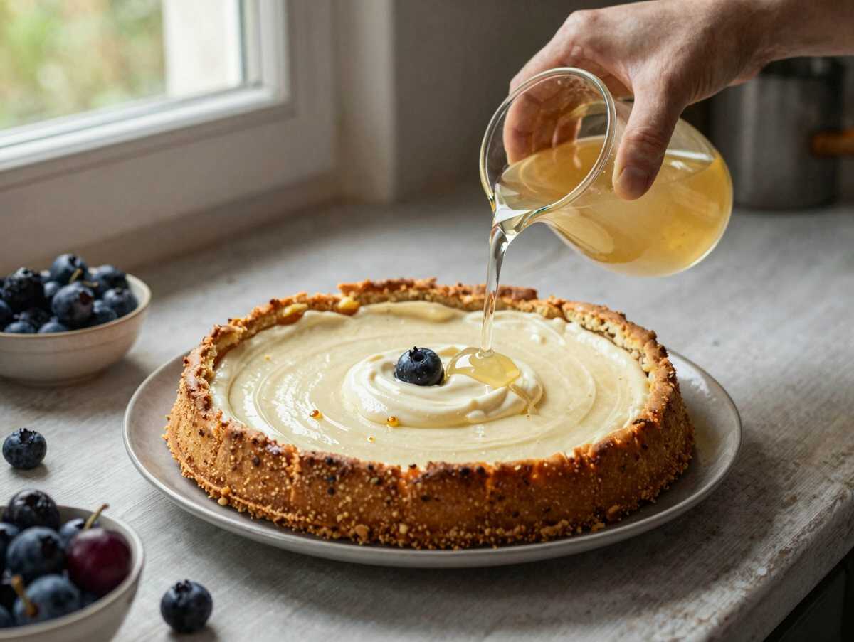 Entdecke das unwiderstehliche Rezept für eine Waldbeerentorte mit Stevia! – während der Zubereitung