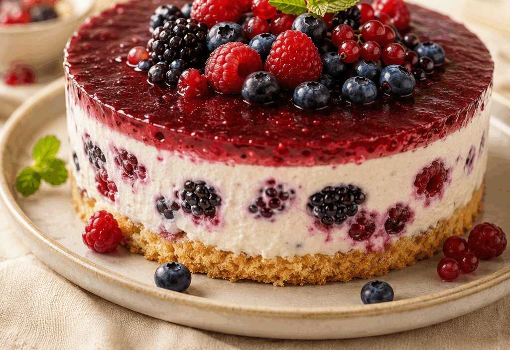 Entdecke das unwiderstehliche Rezept für eine Waldbeerentorte mit Stevia!