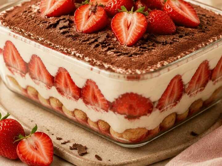 Entdecke das unwiderstehliche Rezept für Erdbeer-Tiramisu!