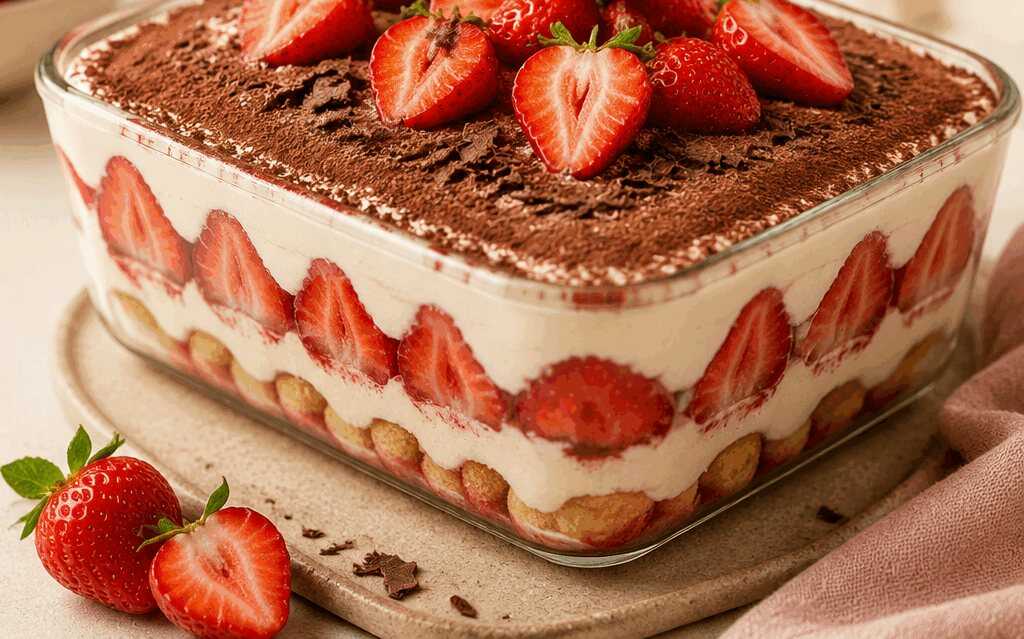 Entdecke das unwiderstehliche Rezept für Erdbeer-Tiramisu!