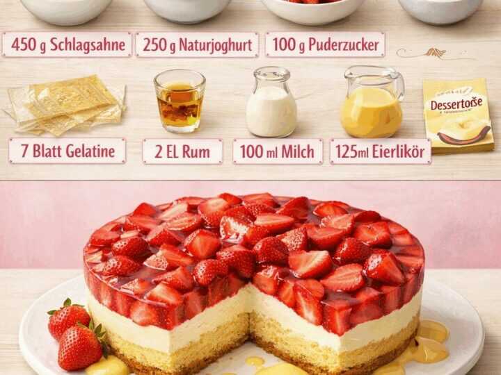 Entdecke das unwiderstehliche Rezept für Erdbeer-Vanille Kuchen!