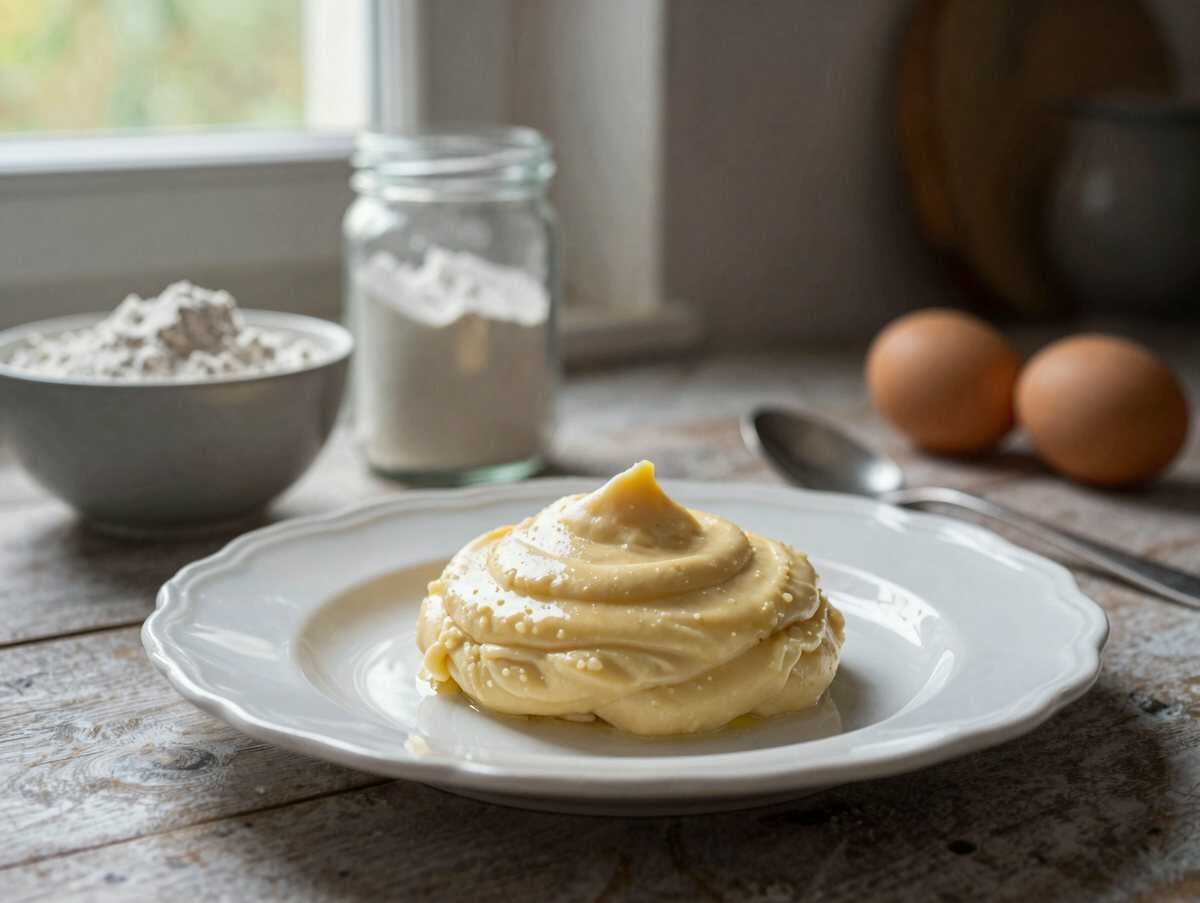 Entdecke das unwiderstehliche Rezept für Mohnkuchen mit Schmand und Pudding! – während der Zubereitung