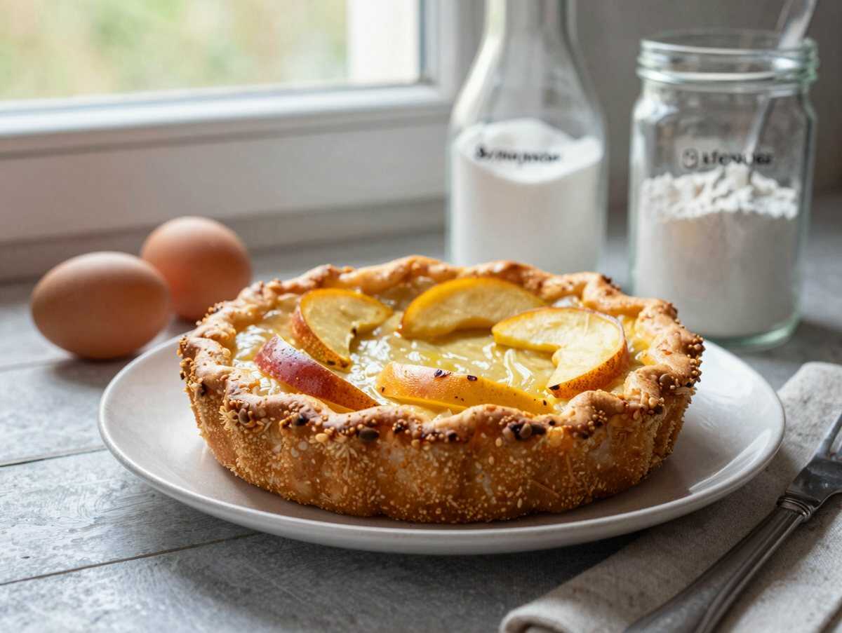 Entdecke das unwiderstehliche Rezept für Pfirsich-Schmand-Kuchen! – während der Zubereitung