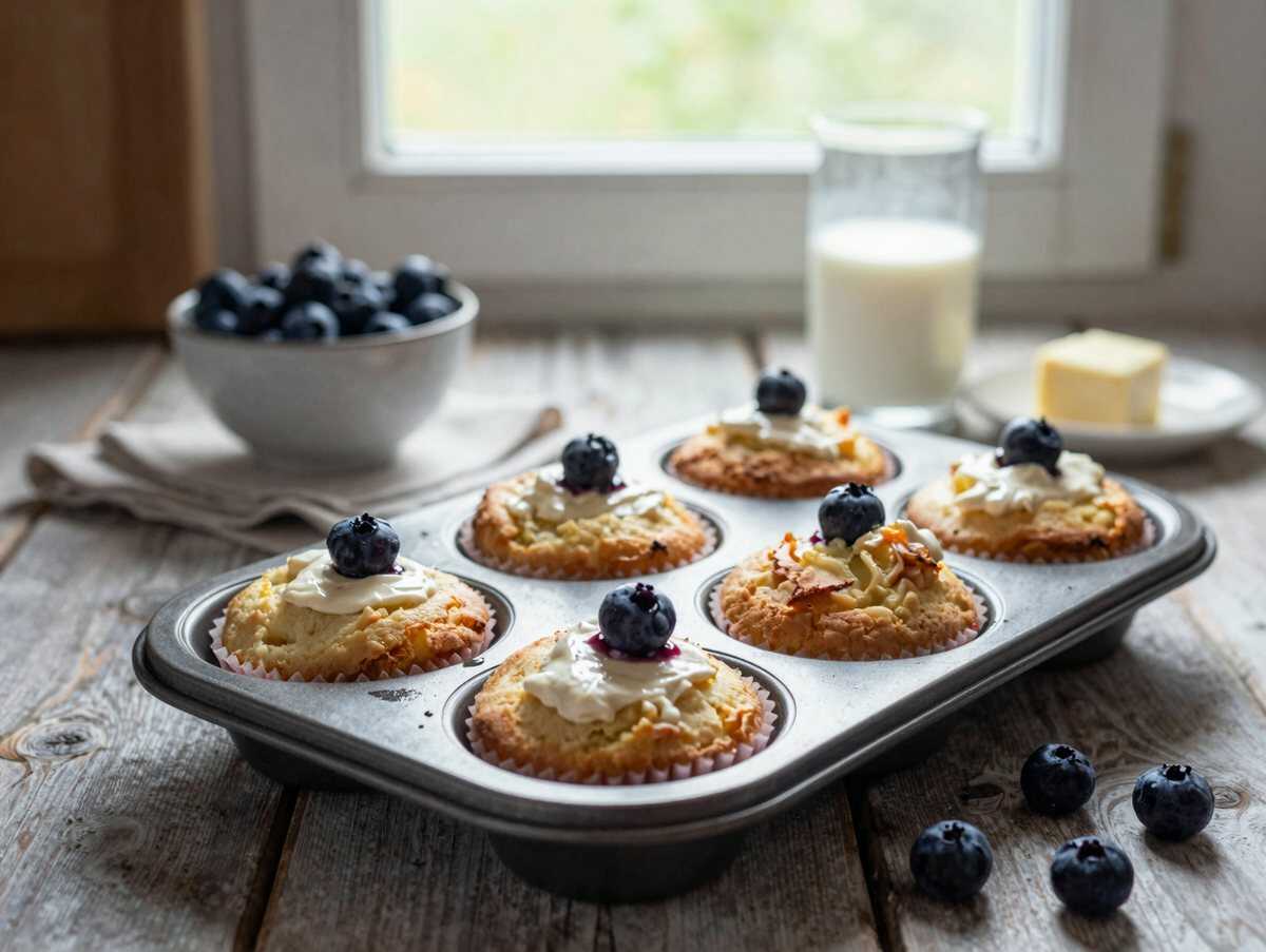 Entdecke das unwiderstehliche Rezept für Quark-Himbeer-Muffins! – während der Zubereitung