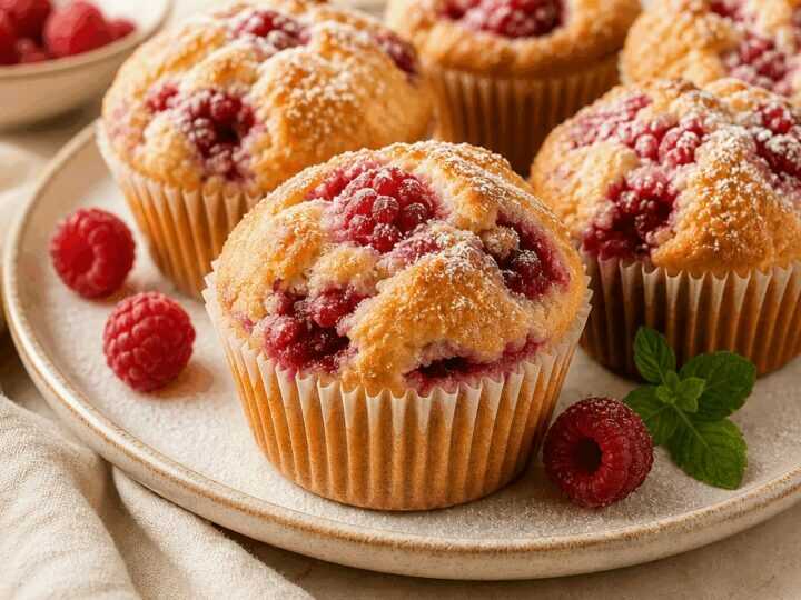 Entdecke das unwiderstehliche Rezept für Quark-Himbeer-Muffins!