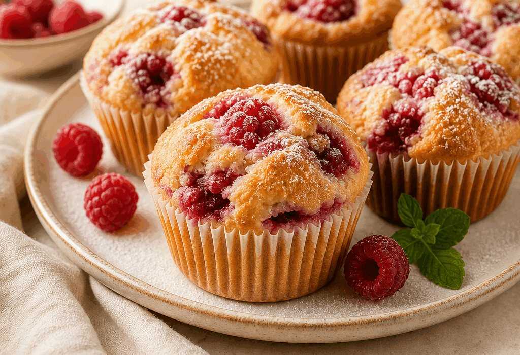 Entdecke das unwiderstehliche Rezept für Quark-Himbeer-Muffins!