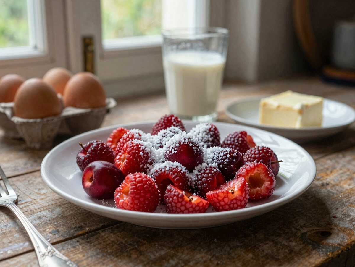 Entdecke das unwiderstehliche Rezept für saftigen Pfirsich-Vanille-Kuchen! – während der Zubereitung