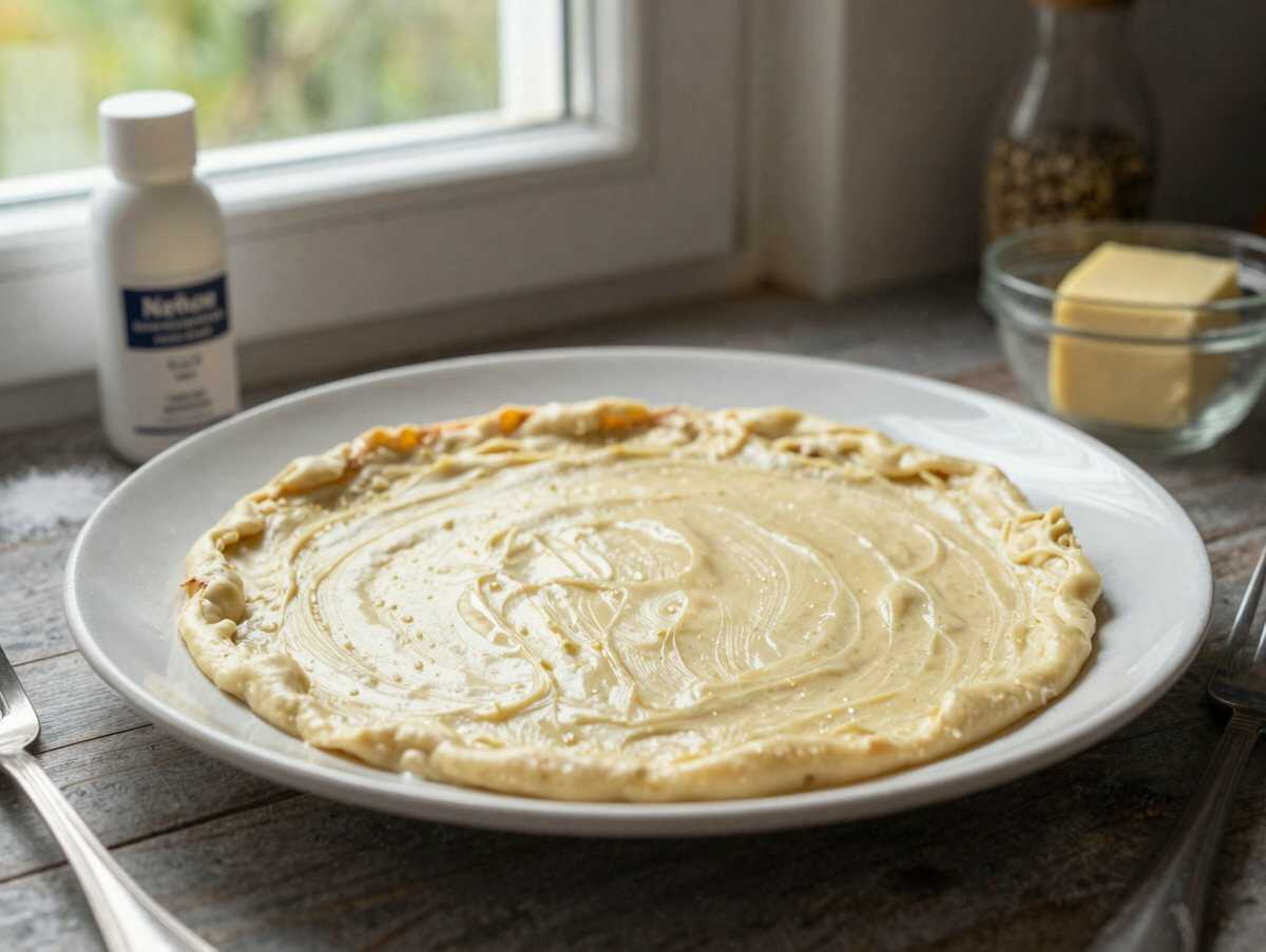 Entdecke das unwiderstehliche Rezept für saftigen Schmandkuchen! – während der Zubereitung