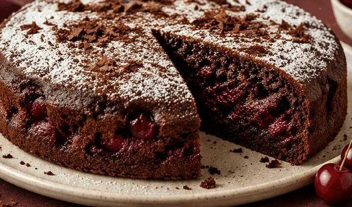 Entdecke das unwiderstehliche Rezept für schnellen Schoko-Kirsch-Kuchen!