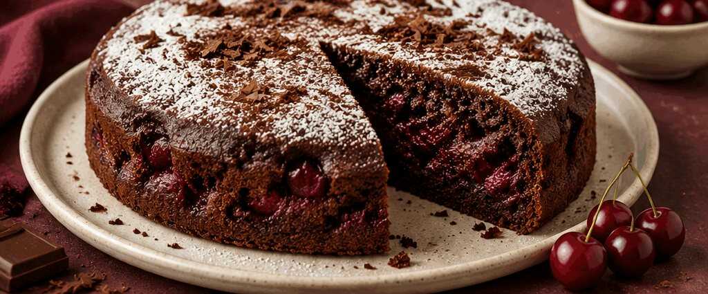 Schnellen Schoko-Kirsch-Kuchen