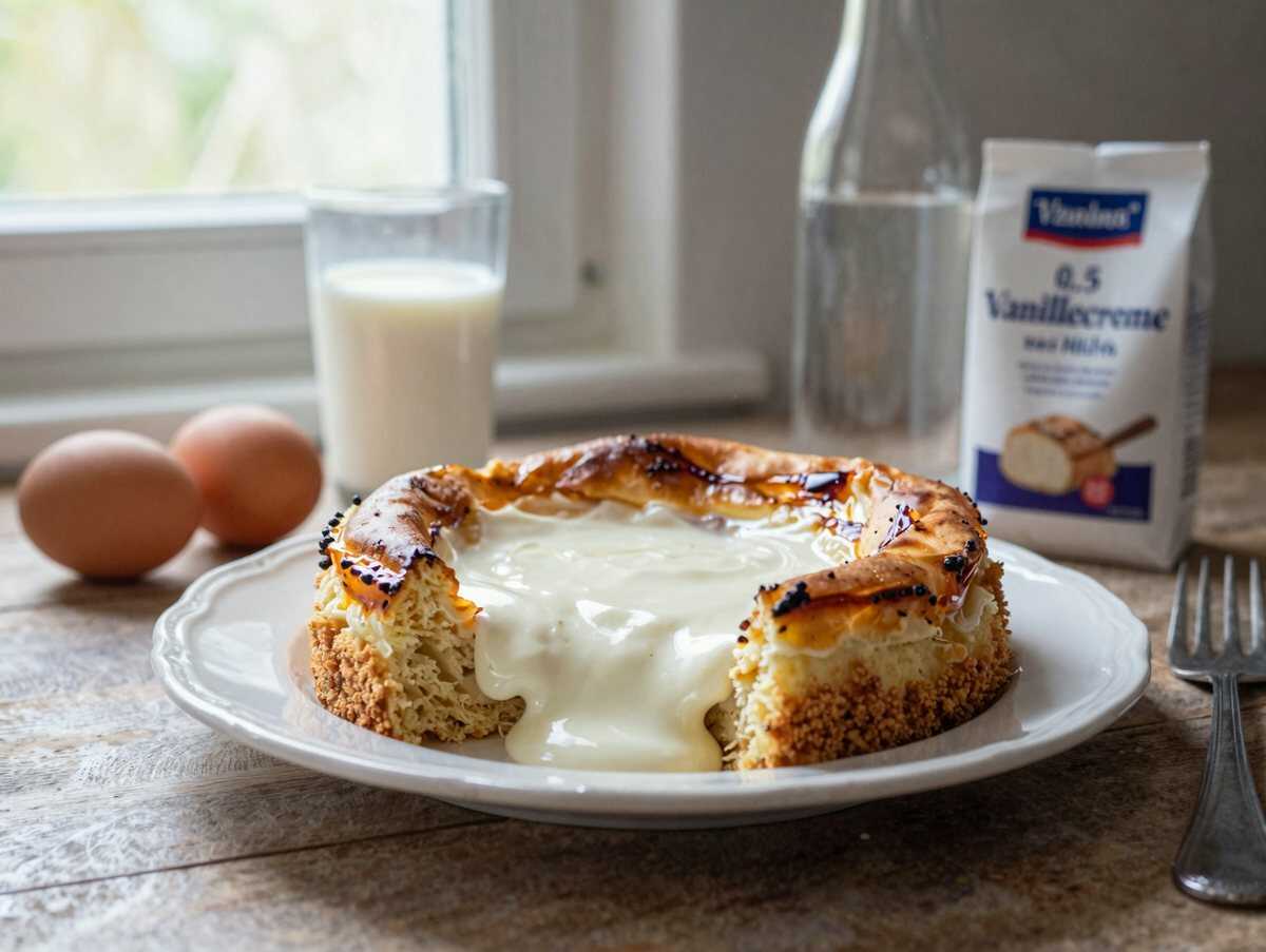 Entdecke das unwiderstehliche Rezept für Spritzkuchen mit Vanillecreme! – während der Zubereitung