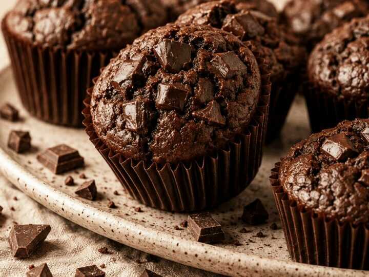Entdecke das unwiderstehliche Rezept für super saftige Schokomuffins!