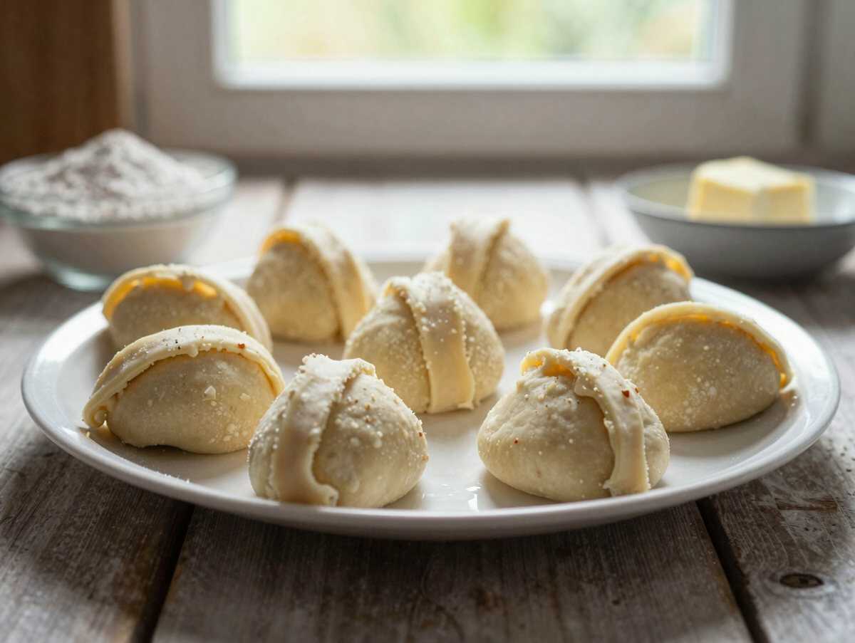 Entdecke das unwiderstehliche Rezept für Zimt-Zucker Quark-Fächer! – während der Zubereitung