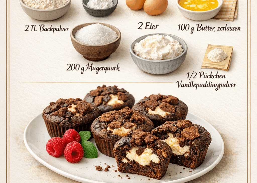 Zupfkuchen-Muffins mit Quark