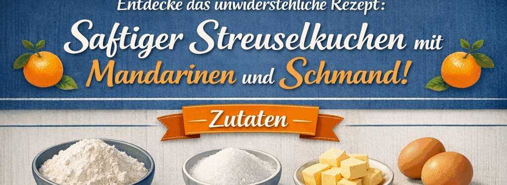 Entdecke das unwiderstehliche Rezept: Saftiger Streuselkuchen mit Mandarinen und Schmand! – so sieht es fertig aus