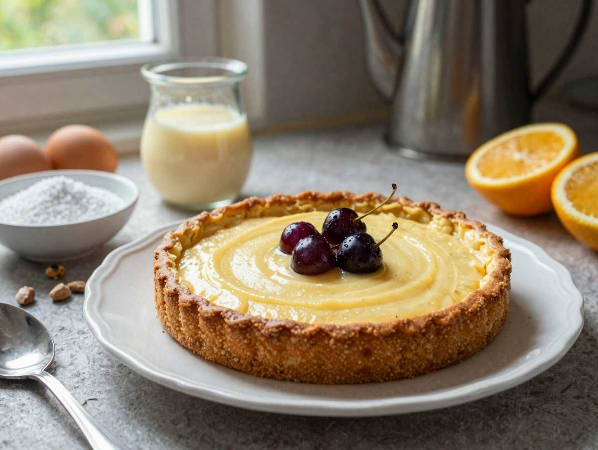 Entdecke das verführerische Rezept für Mohn-Quark-Torte mit Himbeerspiegel! – während der Zubereitung