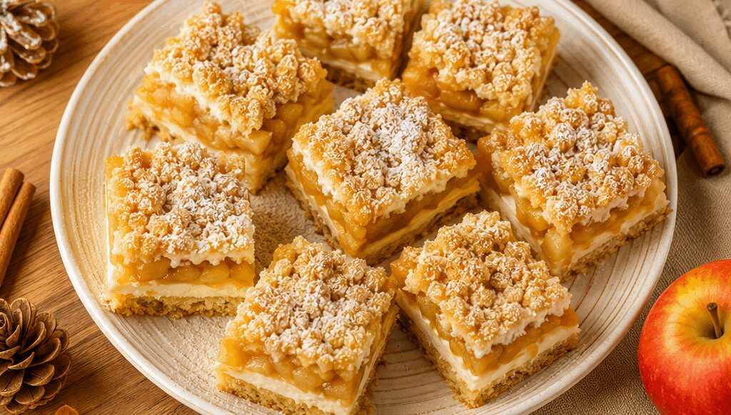 Geschmack: Köstliche Apfelschnitten mit Sahne-Quark-Creme