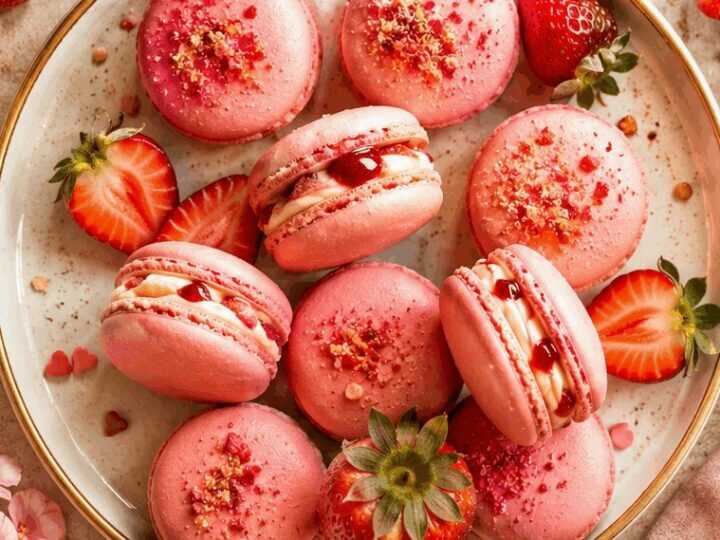 Entdecke die unwiderstehliche Welt der Erdbeer-Macarons!