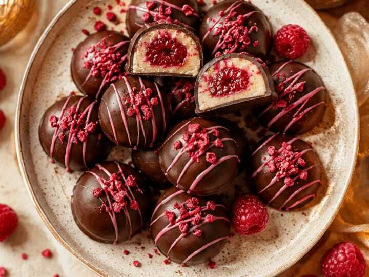Entdecke die unwiderstehlichen Marzipan-Himbeer-Pralinen!