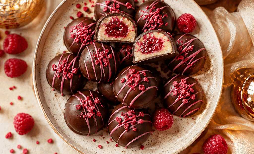 Entdecke die unwiderstehlichen Marzipan-Himbeer-Pralinen!