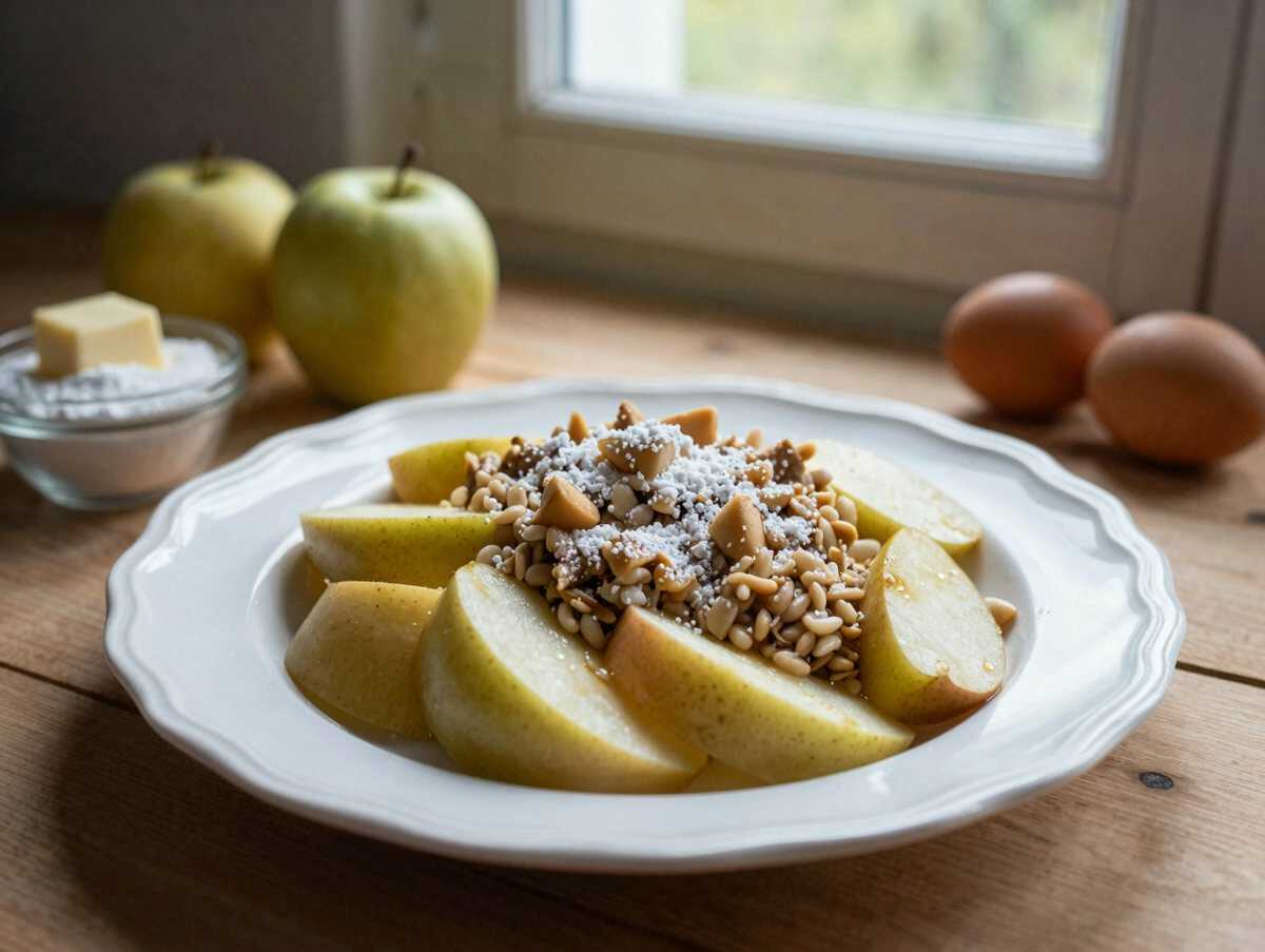 Entdecke Omas geheimes Apfelkuchen-Rezept! – während der Zubereitung