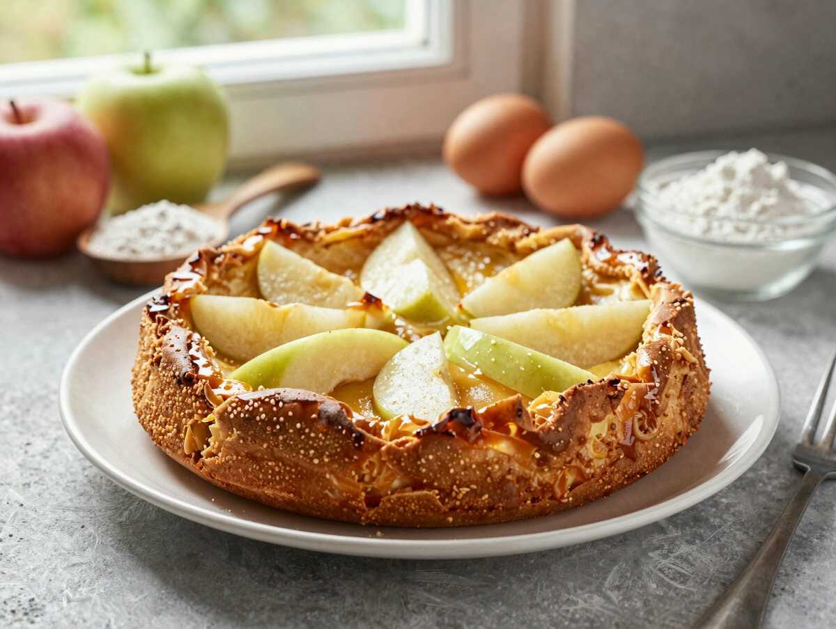 Entdecke Omas Geheimrezept für unwiderstehlichen Apfelkuchen! – während der Zubereitung