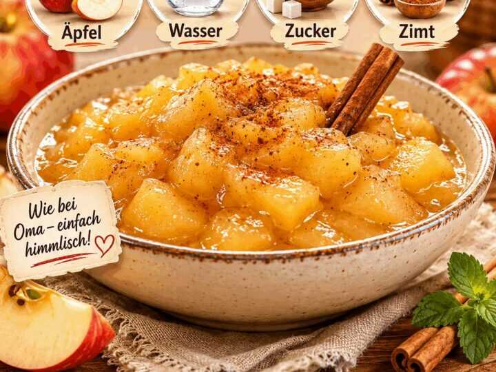 Entdecke Omas Geheimrezept für unwiderstehliches Apfelkompott!