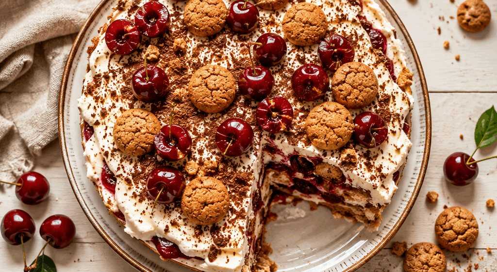 Entdecken Sie das unwiderstehliche Amarettini-Kirsch-Dessert! – so sieht es fertig aus