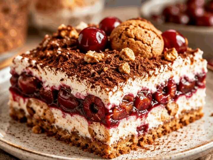 Entdecken Sie das unwiderstehliche Amarettini-Kirsch-Dessert!